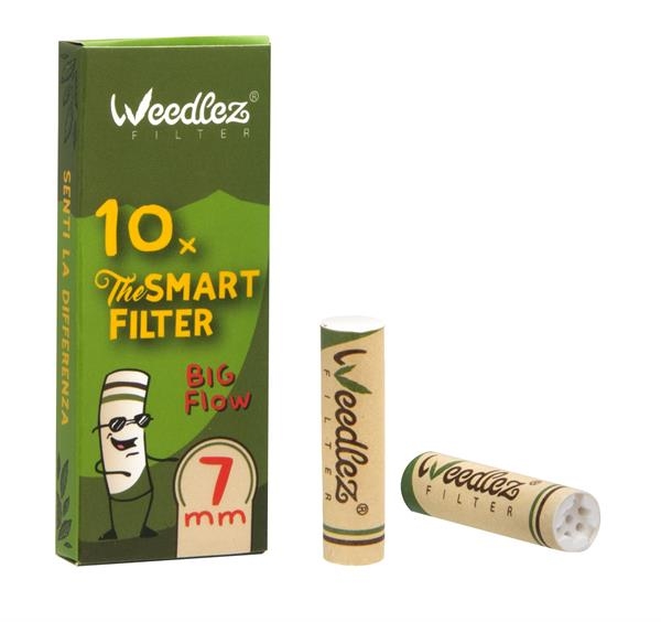 WEEDLEZ® Big Flow 7mm CLASSIC Smart Filter Zellulose-Aktivkohlefilter 30x 10er